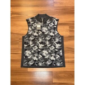G/Fore Golf Camo Merino Wool Quarter Zip Sweater Vest Mens Size Large NWT $225